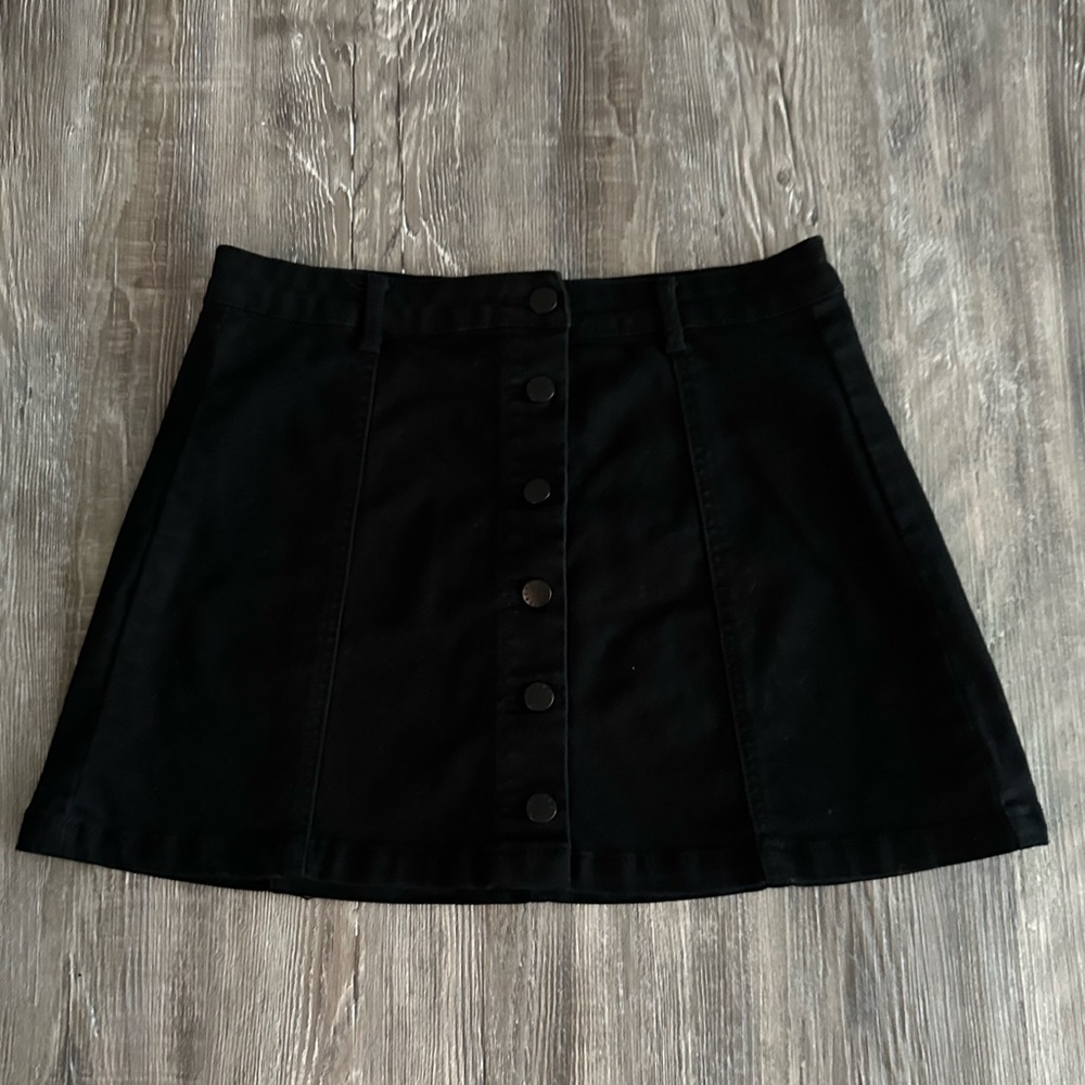 Black Button Down Skirt